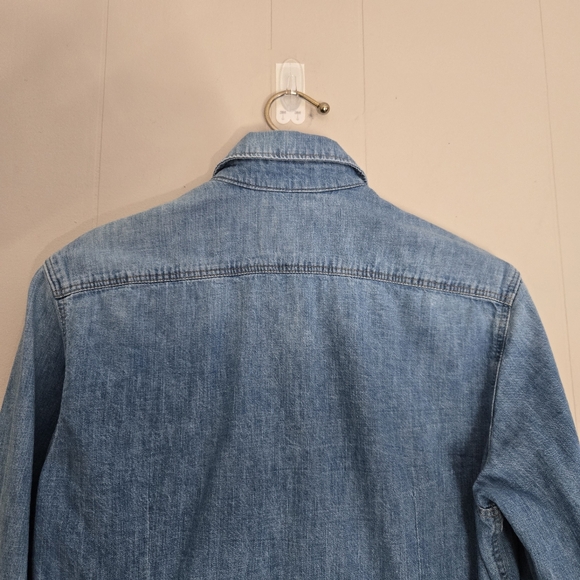 G-star Men's Denim Button Up Shirt Pearl Snap Blue Style# 3301 Slim M - Picture 5 of 12